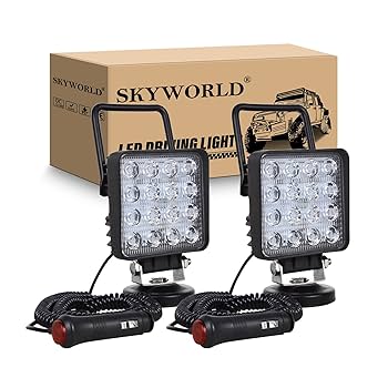 Amazon.co.jp: SKYWORLD 2個 LED作業灯 4インチ 48W 角型 LED
